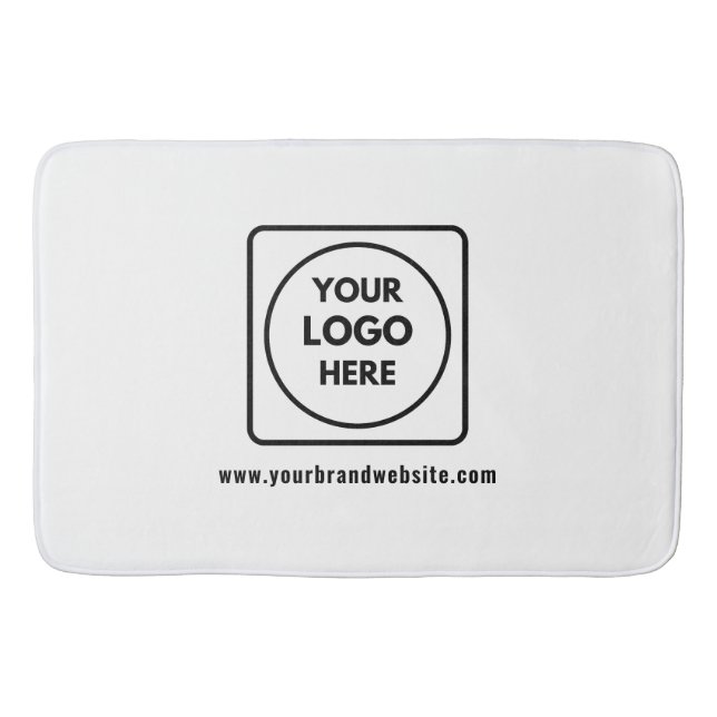 Business Logo & Website Name Branding Bath Mat Badrumsmatta (Framsidan)