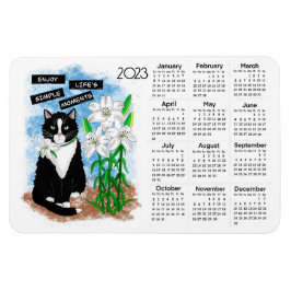 Business Logotyp 2023 Mini Calendar Photo Magnet