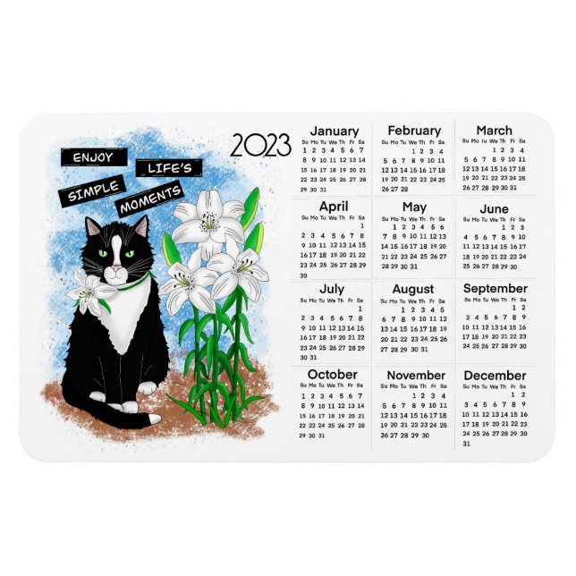 Business Logotyp 2023 Mini Calendar Photo Magnet (Horisontell)