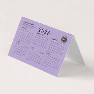 Business Logotyp 2026 Calendar Employees Swag Kort