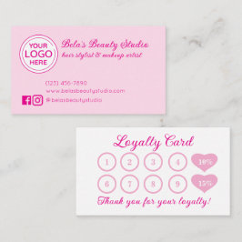 Business Logotyp All Rosa Loyalty Card Visitkort