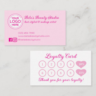 Business Logotyp All Rosa Loyalty Card Visitkort