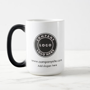 Business Logotyp and Slogan Anpassningsbar Company Magisk Mugg