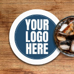 Business Logotyp Anpassningsbar Company Photo Underlägg Papper Rund<br><div class="desc">Företagets logotyp underlägg pappert för varumärkesreklam. Representerar ditt företag med egna material från professionell marknadsföring.</div>