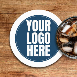 Business Logotyp Anpassningsbar Company Photo Underlägg Papper Rund