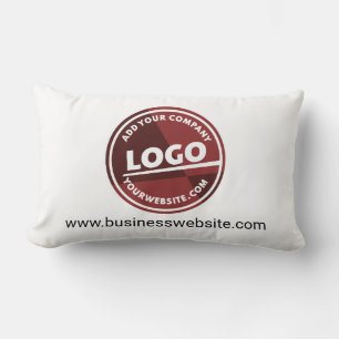 Business Logotyp Anpassningsbar Company Webbplats Lumbarkudde