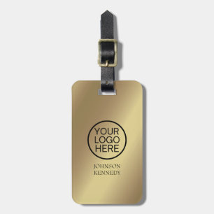 Business logotyp - Anpassningsbar Elegant Guld Met Bagagebricka