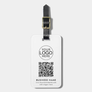 Business Logotyp Anpassningsbar QR Code Company Bagagebricka