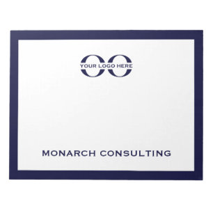 Business Logotyp Anteckningsblock Navy Blue