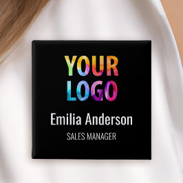 Business Logotyp Basic Employee Namn-märke Knapp