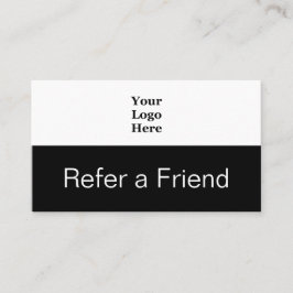 Business Logotyp Black and White Refar en vän Rabattkort