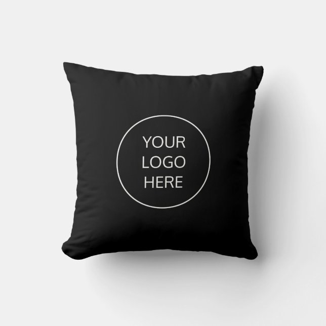 Business Logotyp Black Dekorativ kudde (Framsida)