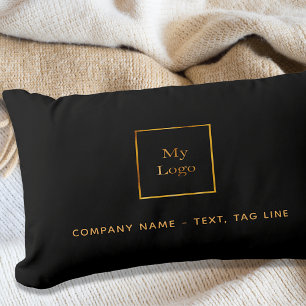 Business logotyp Black guld elegant Lumbarkudde