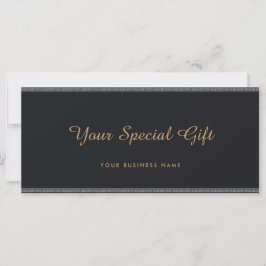 Business Logotyp Black & Guld Script Gift Certific