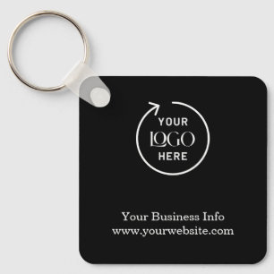 Business Logotyp Black Minimalistisk marknadsför Nyckelring