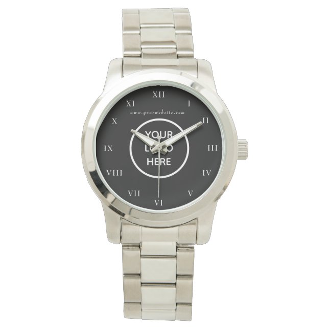 Business Logotyp Black Professionell Company Watch Armbandsur (Framsida)