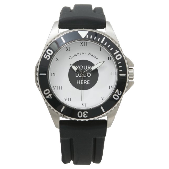 Business Logotyp Black Professionell Company Watch Armbandsur (Framsida)