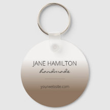 Business Logotyp Brown minimal enkel nyckelkedja