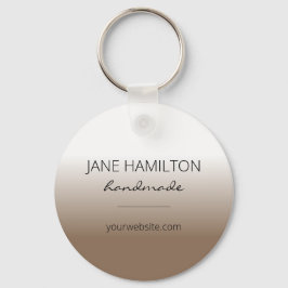 Business Logotyp Brown minimal enkel nyckelkedja Nyckelring