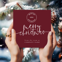 Business Logotyp Burgundy God jul Square