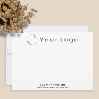 Business logotyp Clean Minimal Company brand White Anteckningskort
