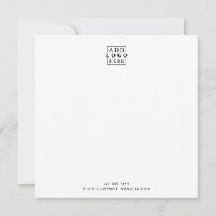 Business Logotyp Company Contact Minimalist Square Anteckningskort