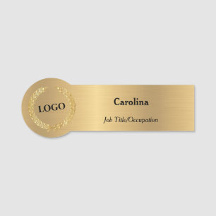Business Logotyp Company Guld Shaped Namnbricka