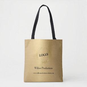 Business Logotyp Company Guld Tygkasse