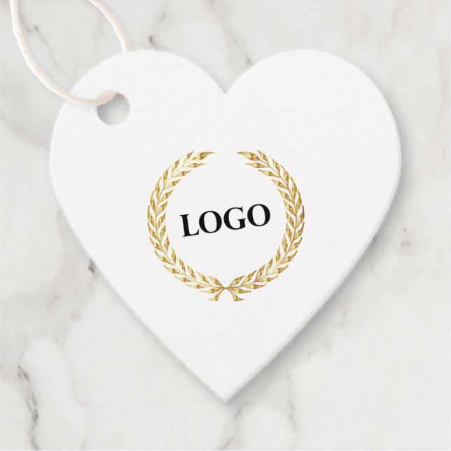 Business Logotyp Company Heart-Märkre Gåvor Etiketter (Framsida)