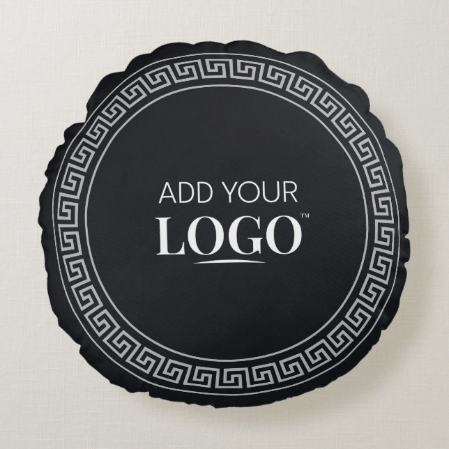 Business Logotyp Company Modern Corporate Promotio Rund Kudde (Framsidan)