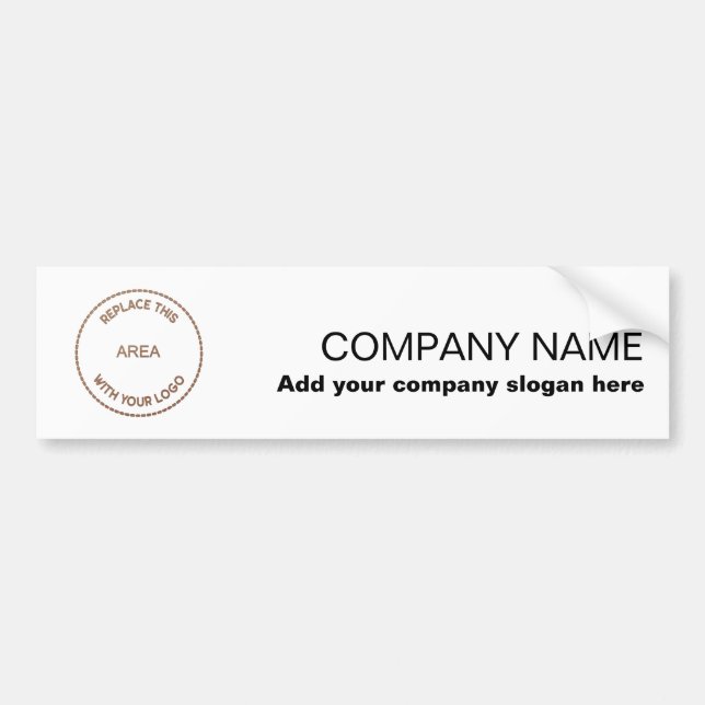 Business Logotyp Company Namn Slogan Bildekal (Framsidan)