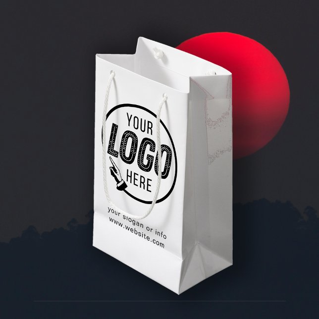 Business Logotyp Company Professionell Corporate (Business Logo Company Professional Corporate Small Gift Bag your brand with this sleek, minimalist)