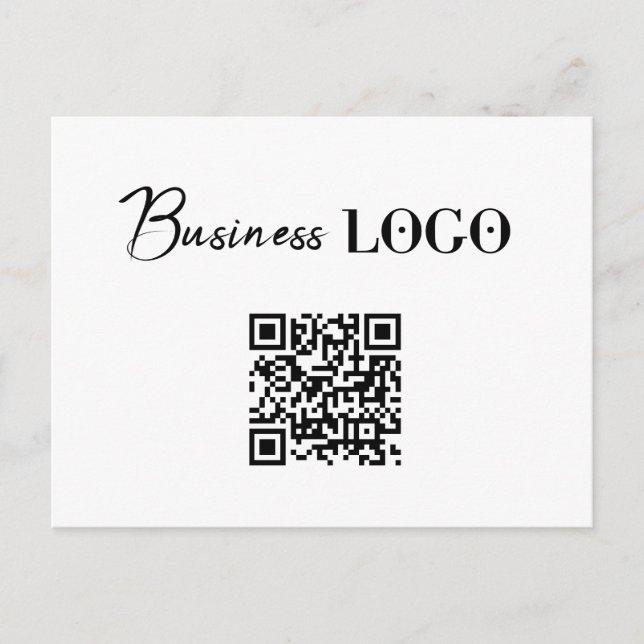 Business Logotyp Company Promoting QR-kod Helg Vykort (Framsida)