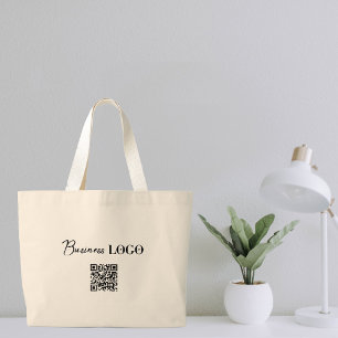 Business Logotyp Company Promoting QR-kod Jumbo Tygkasse