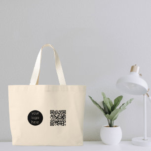 Business Logotyp Company Promoting QR-kod Jumbo Tygkasse