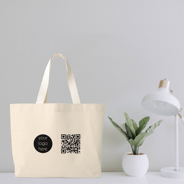 Business Logotyp Company Promoting QR-kod Jumbo Tygkasse (Skapare uppladdad)