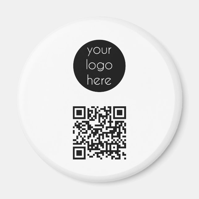 Business Logotyp Company Promoting QR-kod Magnet (Framsidan)