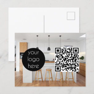 Business Logotyp Company Promoting QR-kodfoto Helg Vykort