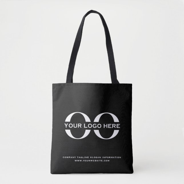 Business Logotyp Company Promotional Black Tygkasse (Framsida)