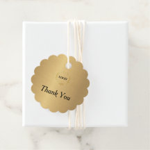 Business Logotyp Company Scalloped Guld hängMärkre