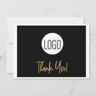 Business logotyp Corporate Company Guld Script Tack Kort