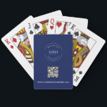 Business LOGOTYP Corporate QR CODE Navy Blue Anpas Casinokort<br><div class="desc">Öka din företagsmärkning med vårt Anpassningsbar Business Logotyp Corporate QR Code Navy Blue Play Cards Promotional-däck! De här eleganta och sofistikerade spelkorten har företagets logotyp och en QR-kod och en webbplats för enkel åtkomst till din företagsinformation. De är konstruerade med högkvalitativa material och ger en snyggt och en minnesvärd kampanjgåva...</div>