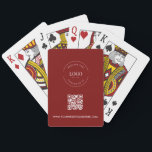 Business LOGOTYP Corporate QR CODE Red Anpassnings Casinokort<br><div class="desc">Öka din företagsmärkning med våra Anpassningsbar Business Logotyp Corporate QR Code Red Play Card! De här eleganta och sofistikerade spelkorten har företagets logotyp och en QR-kod och en webbplats för enkel åtkomst till din företagsinformation. De är konstruerade med högkvalitativa material och ger en snyggt och en minnesvärd kampanjgåva till kunder,...</div>