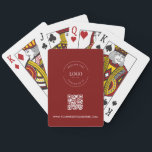 Business LOGOTYP Corporate QR CODE Red Anpassnings Casinokort<br><div class="desc">Öka din företagsmärkning med våra Anpassningsbar Business Logotyp Corporate QR Code Red Play Card! De här eleganta och sofistikerade spelkorten har företagets logotyp och en QR-kod och en webbplats för enkel åtkomst till din företagsinformation. De är konstruerade med högkvalitativa material och ger en snyggt och en minnesvärd kampanjgåva till kunder,...</div>