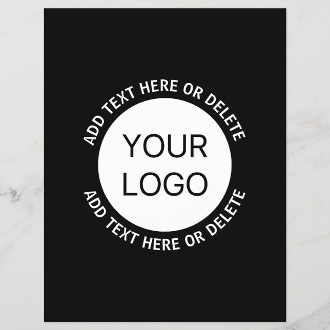 Business Logotyp eller någon bild och redigerbar t Reklamblad (Framsidan)