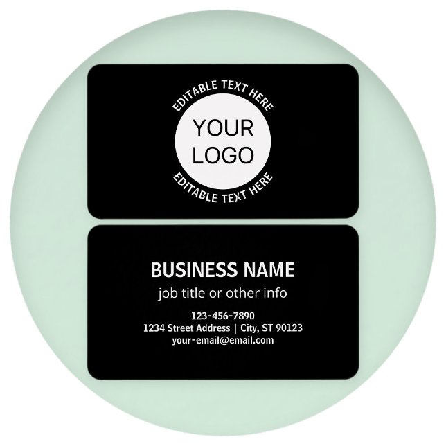 Business Logotyp eller någon bild och redigerbar t Visitkort (Skapare uppladdad)
