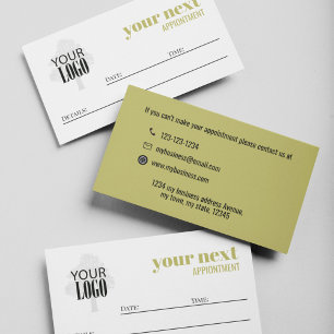 Business Logotyp - enkel minimalistisk fet Guld Tidsbeställning Kort