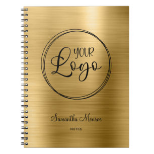 Business Logotyp Faux Guld Ombre Foil Meeting Anteckningsbok