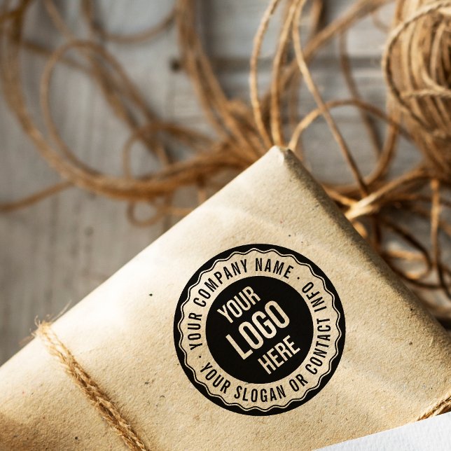 Business Logotyp för Round Retro Anpassningsbar Fr Självfärgande Stämpel (Skapare uppladdad)