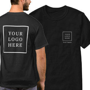 Business Logotyp (front and back) Personal Namn Co T Shirt
